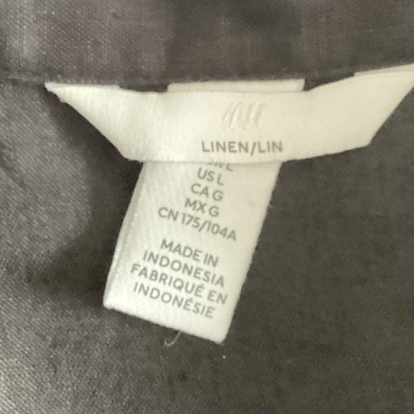Linen Shirt - H&M - Black - Large - Picture 4 of 5